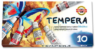 Temperové barvy, 10ks/16ml, Koh-i-noor