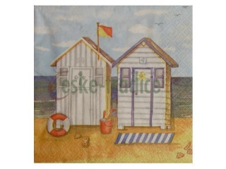 Ubrousek pro decoupage, 33 x 33 cm (vzor - moře s létajícími balóny)