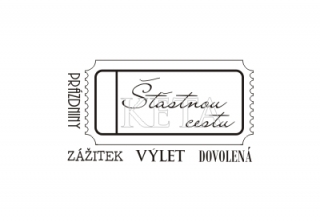 Dřevěné razítko zážitek, výlet, dovolená č.330, 6,6x3,6cm