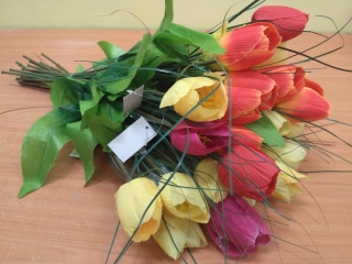 Tulipán s trávou, 50cm - DOPRODEJ