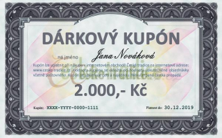 Dárkový kupón v hodnotě 2000,- Kč