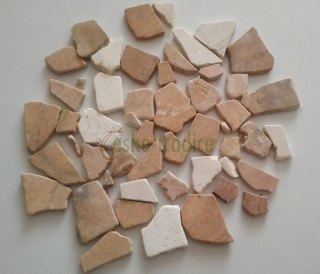 Kamenná mozaika zlomky 750g (1-7cm), krémová/béžová, DOPRODEJ!!!