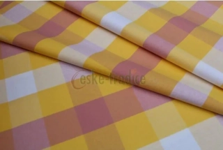 130cm/š.140cm - ZBYTKOVÝ kanafas - Luiza, kostka 5cm, metráž š.140cm