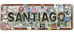 Magnetka Santiago značka 11x4cm, plast