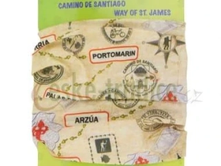 Nákrčník Camino pískový, místa na pouti