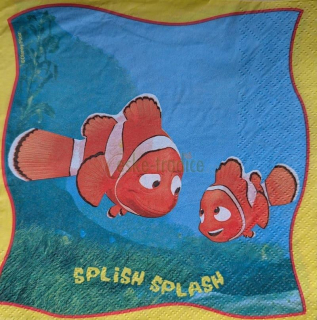 Ubrousek pro decoupage, 33 x 33 cm (vzor - Hledá se Nemo)