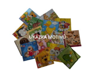 Set FAUNA, 10ks - ubrousky pro decoupage, II. JAKOST
