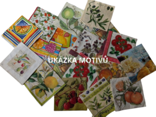 Set JÍDLO/PITÍ, 10ks - ubrousky pro decoupage, II. JAKOST