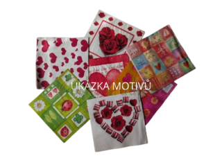 Set SRDCE, 10ks - ubrousky pro decoupage, II. JAKOST