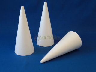 Polystyren kužel, pr.12cm/v.26cm