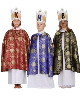 Karnevalový kostým Kašpar plášť, dětský - DOPRODEJ